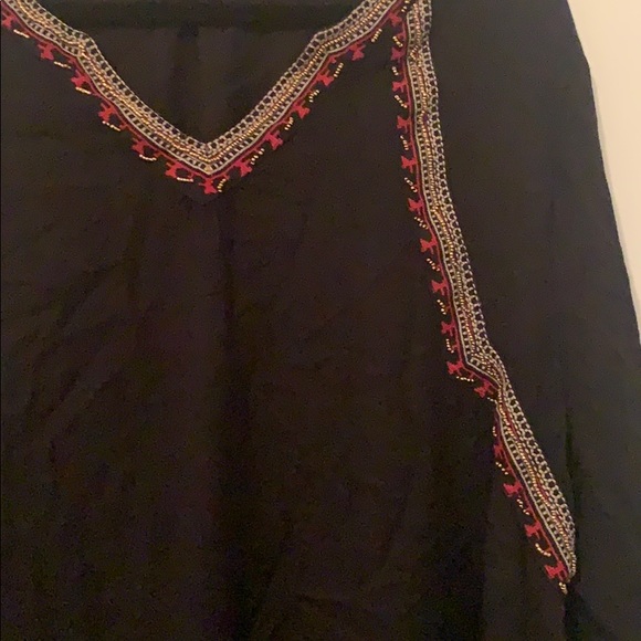 ASOS BOHO BEADED BLACK DRESS - Picture 2 of 3